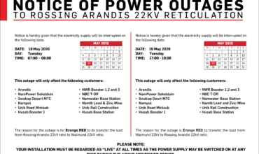TO ROSSING ARANDIS 22KV RETICULATION