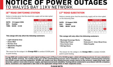 NOTICE OF POWER OUTAGES TO 18TH ROAD & 13TH ROAD SWITCHING STATION